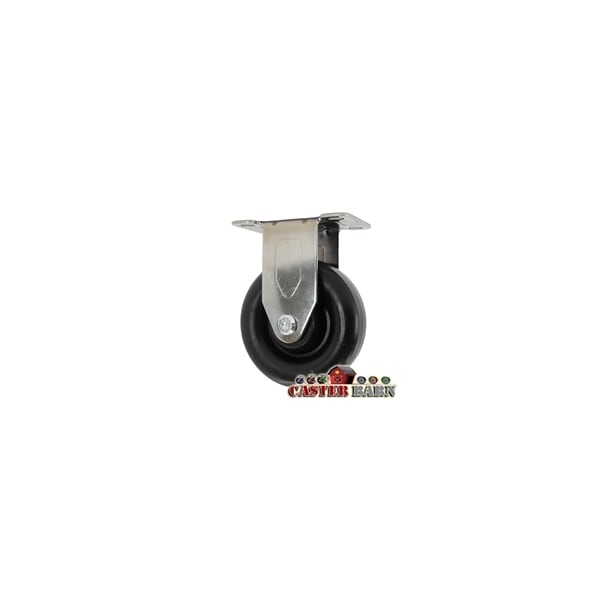 3"x1.25" Light Duty Polyolefin (Plastic) Wheel, Rigid Caster